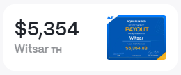 Witsar, TH: $5,354 payout