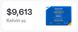 Kelvin, SG: $9,613 payout