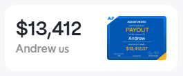 Andrew, US: $13,412 payout